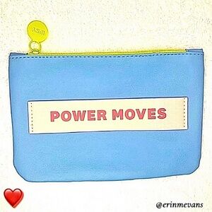Free with $15 Purchase Ipsy Cosmetic Bag Power Moves March 2022 Blue Yellow New